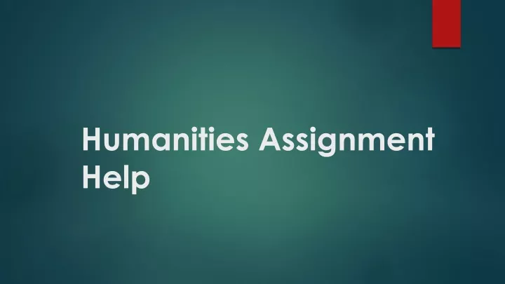 humanities assignment help