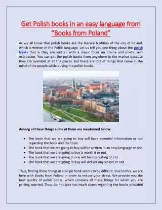get polish books in an easy language from