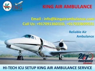 King Air Ambulance in Delhi and Patna is Available for Patient Relocation