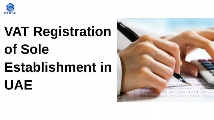 vat registration of sole establishment in uae