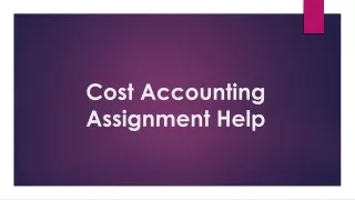 cost accounting assignment help