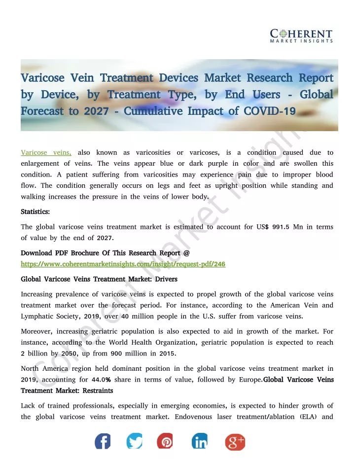 varicose vein treatment devices market research