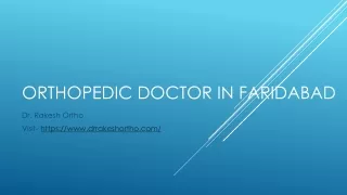 Orthopedic Surgeon in Faridabad