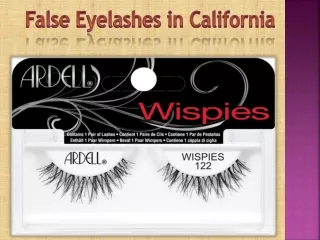 false eyelashes in california