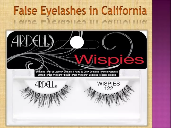 false eyelashes in california