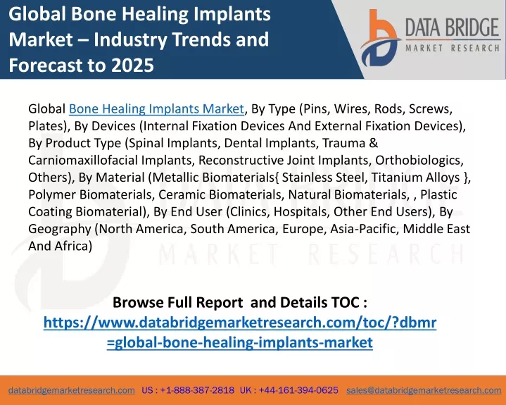 global bone healing implants market industry