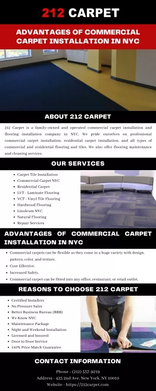 advantages of commercial carpet installation