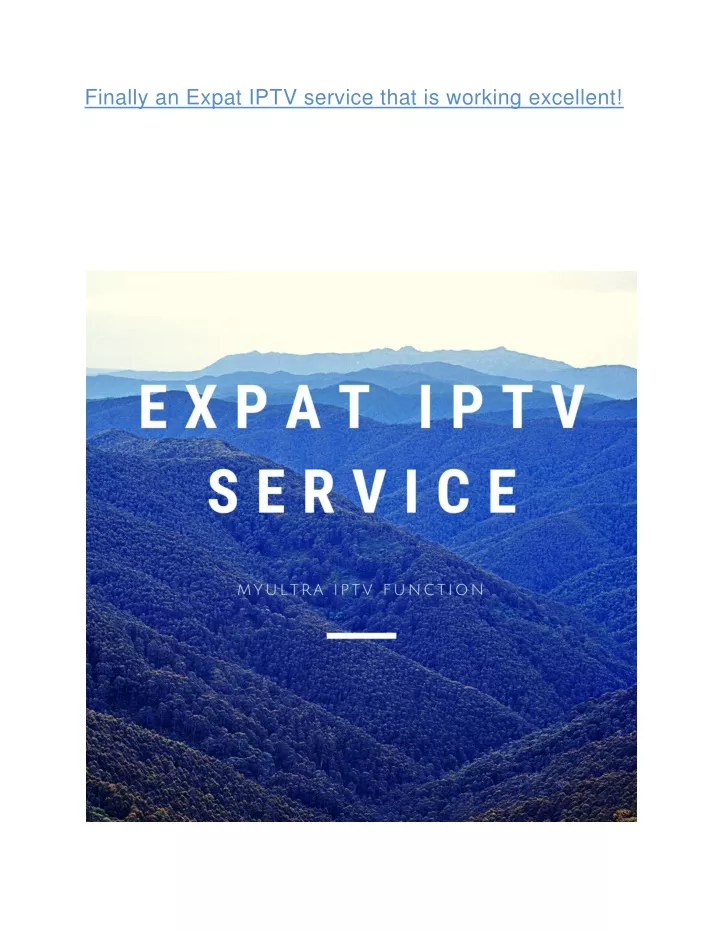 finally an expat iptv service that is working
