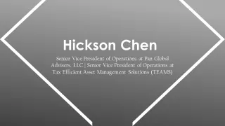hickson chen senior vice president of operations