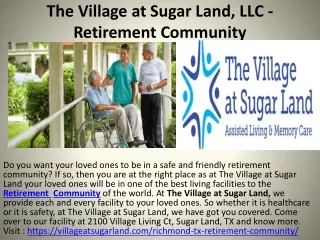 Retirement Community