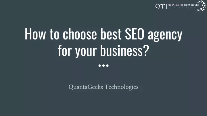 how to choose best seo agency for your business