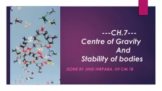 Centre Of Gravity and Stability of bodies