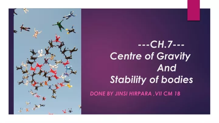 ch 7 centre of gravity and stability of bodies