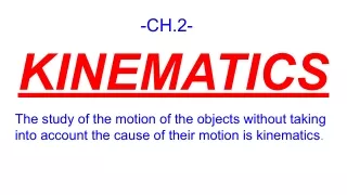 Kinematics