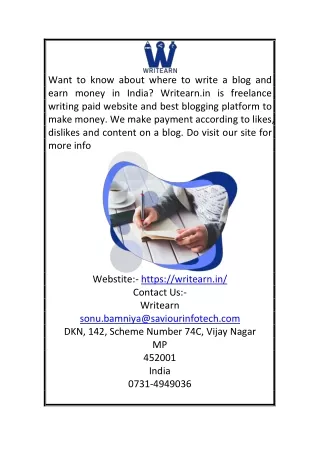want to know about where to write a blog and earn