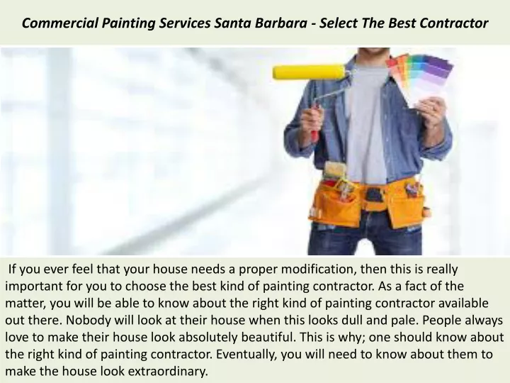 commercial painting services santa barbara select the best contractor