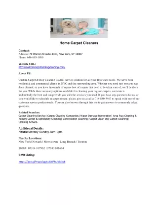 home carpet cleaners