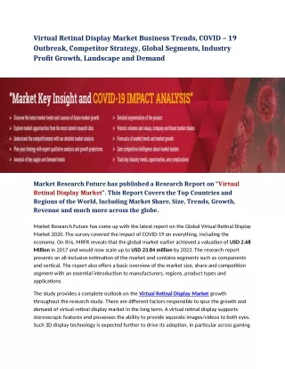 virtual retinal display market business trends