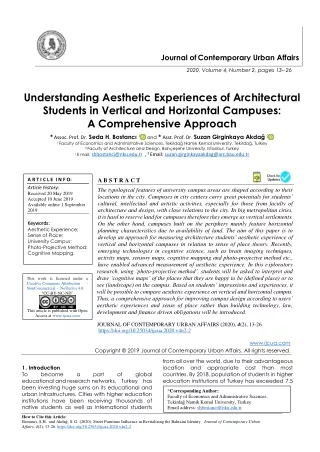 journal of contemporary urban affairs