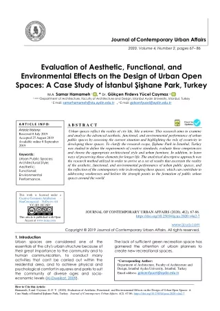 journal of contemporary urban affairs