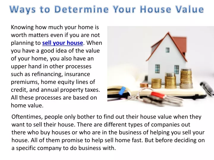 ways to determine your house value