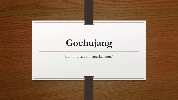 gochujang