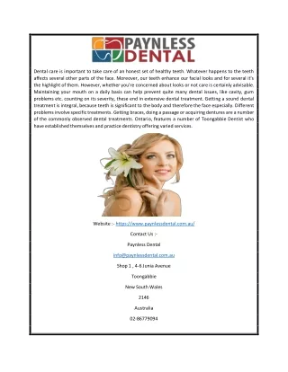 Toongabbie Dental Surgery | Paynlessdental.com.au