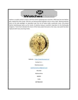 Buy Replica Watches Online India | Watchesmania.in