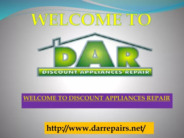 welcome to discount appliances repair