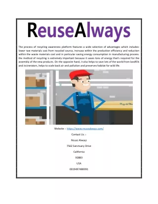 the process of recycling awareness platform