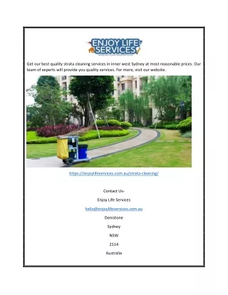 get our best quality strata cleaning services