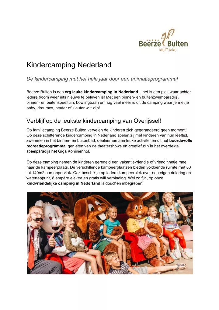 kindercamping nederland