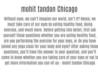 Mohit tandon Chicago & mohit tandon human trafficking