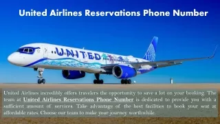 United Airlines Reservations Phone Number
