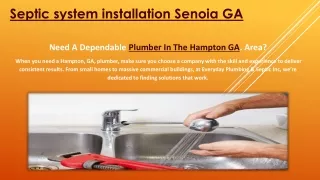 Septic system installation Senoia GA