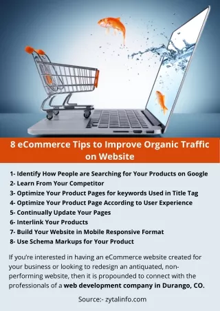 8 ecommerce tips to improve organic traffic
