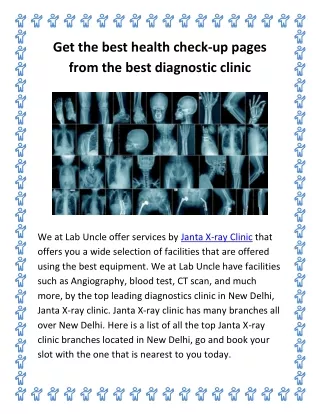get the best health check up pages from the best