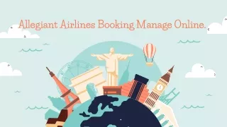 Allegiant Airlines Booking Manage Online.