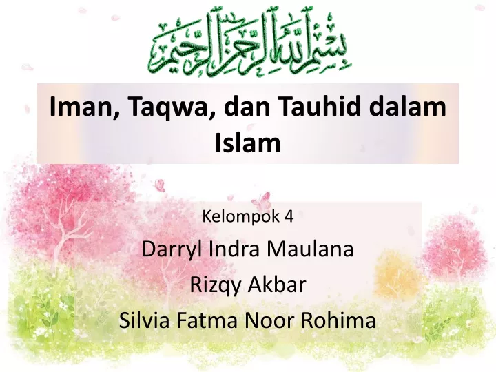 iman taqwa dan tauhid dalam islam