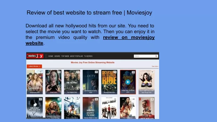 review of best website to stream free moviesjoy