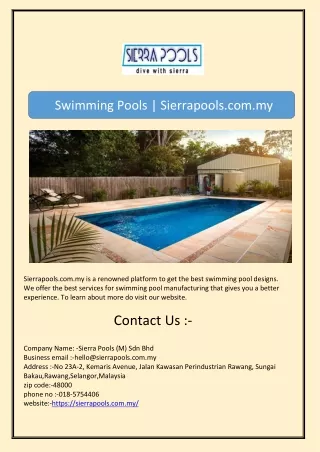 swimming pools sierrapools com my