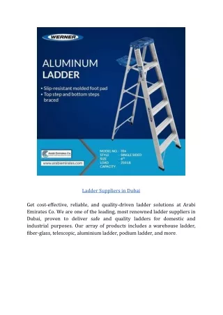 Ladder Suppliers in Dubai