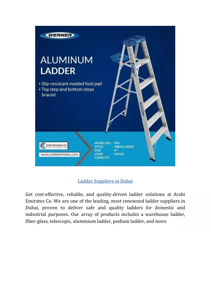 ladder suppliers in dubai