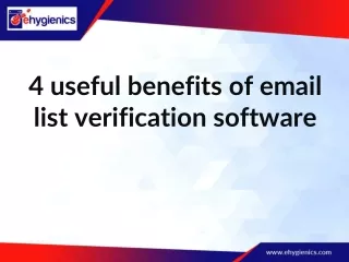 4 useful benefits of email list verification software