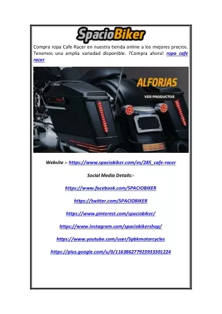 compra ropa cafe racer en nuestra tienda online