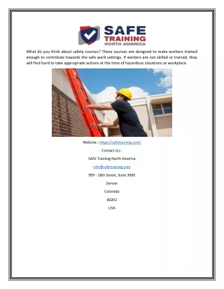 what do you think about safety courses these