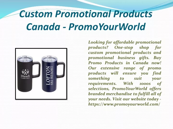 custom promotional products canada promoyourworld