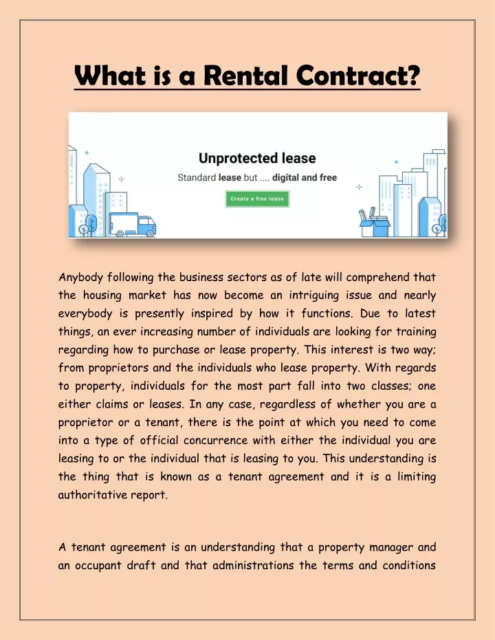 what is a rental contract