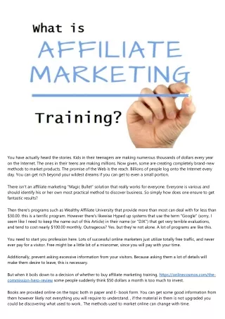How To Discover An Excellent Affiliate Marketing Training Course