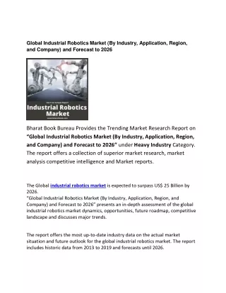 global industrial robotics market by industry